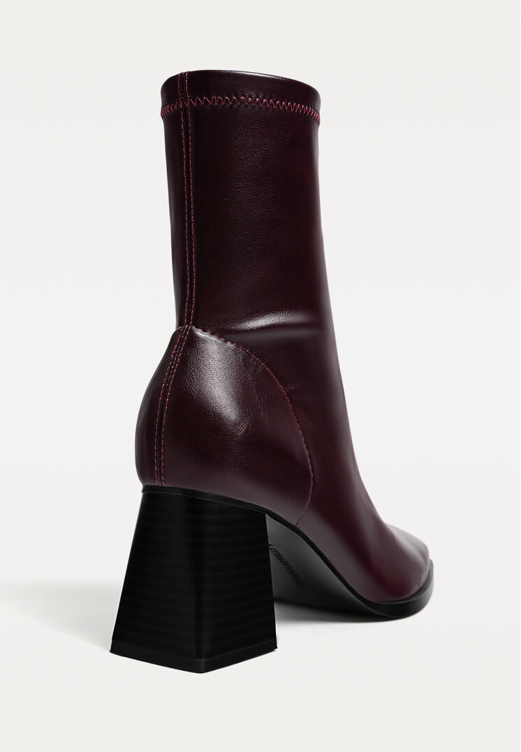 botines tacon ancho