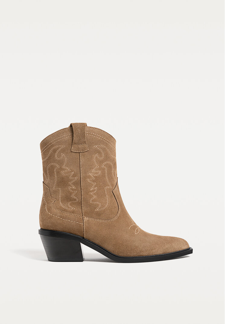 botines cowboy serraje