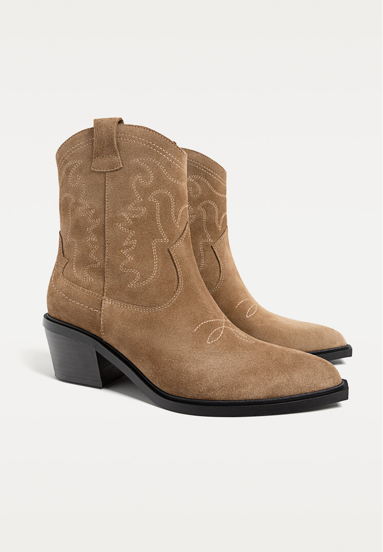 botines cowboy serraje
