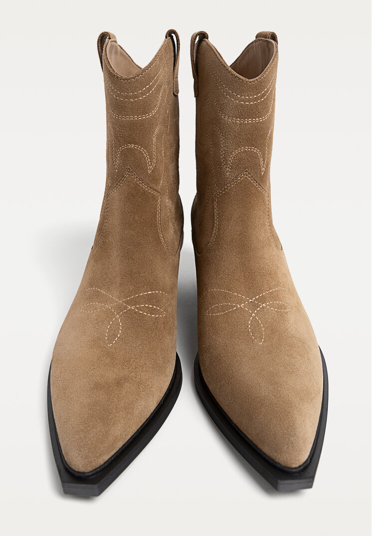 botines cowboy serraje