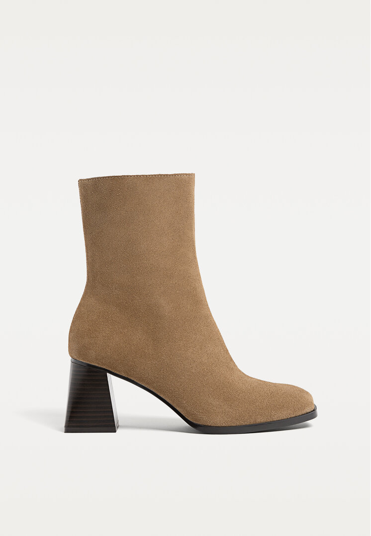 botines tacon serraje