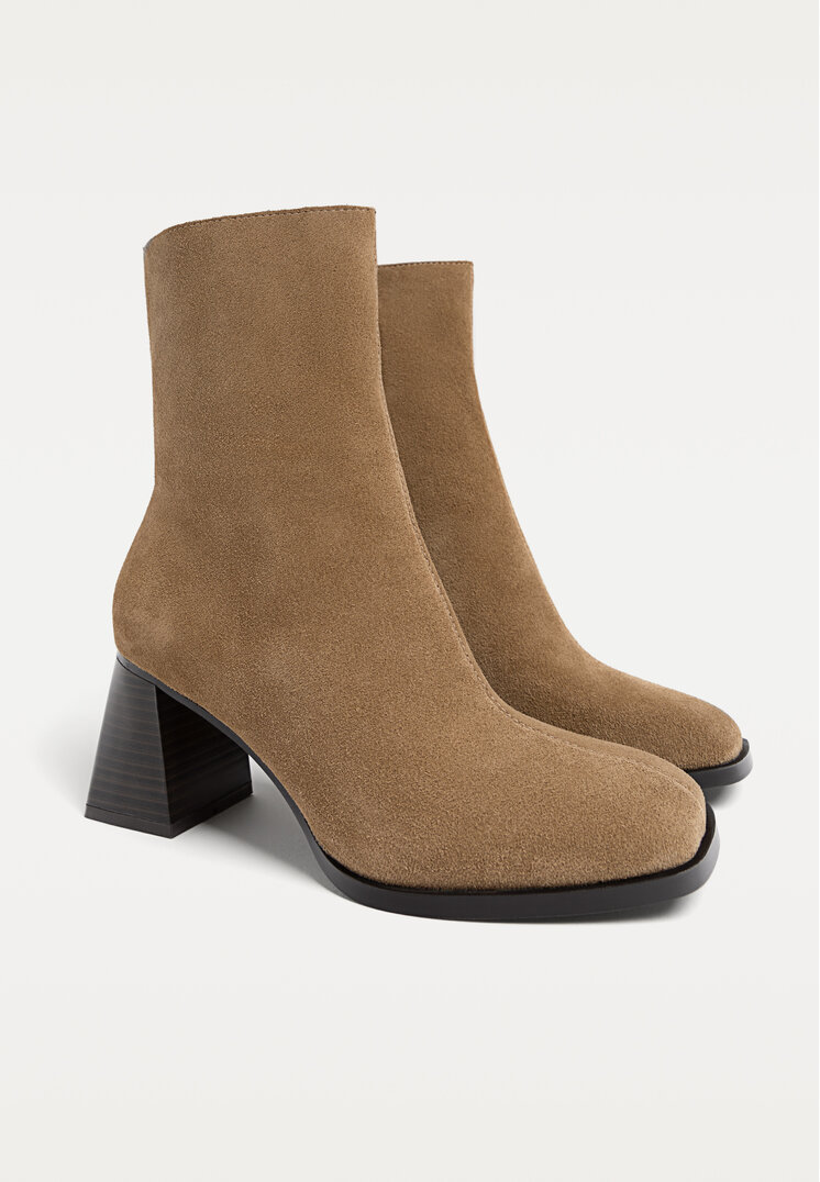 botines tacon serraje