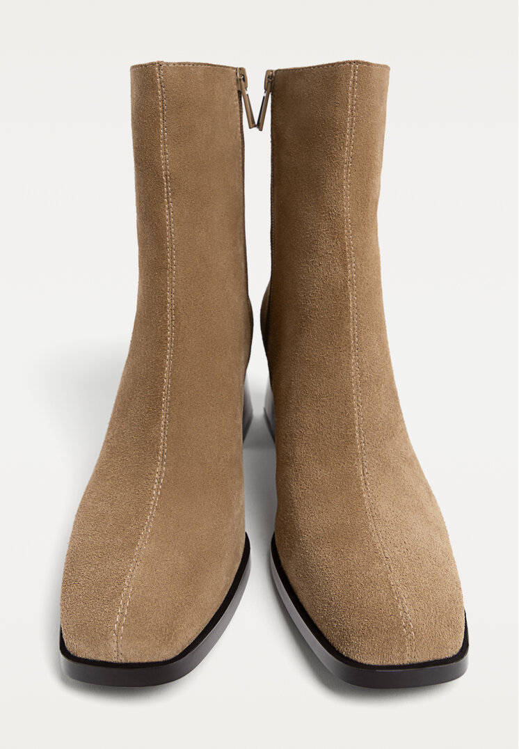 botines tacon serraje