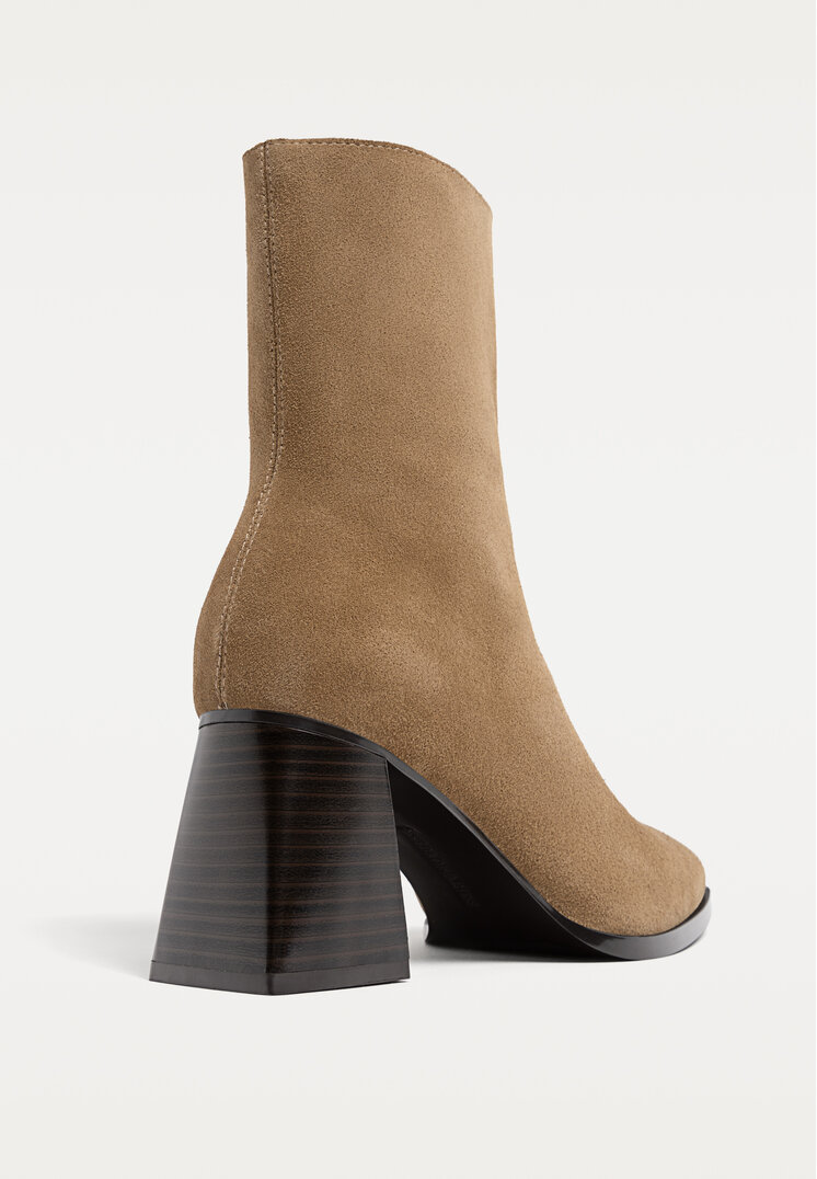 botines tacon serraje