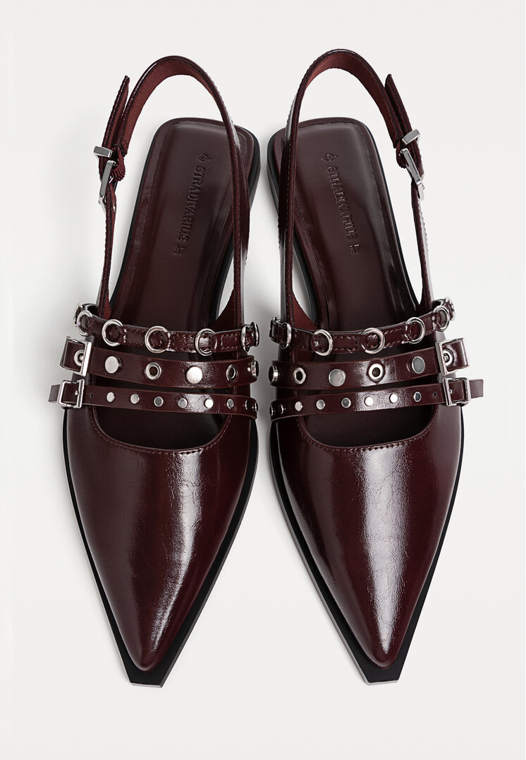 zapatos planos tiras hebillas
