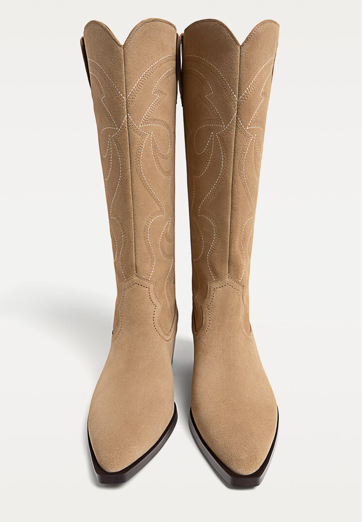 botas cowboy serraje