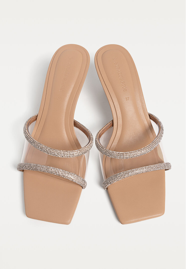 sandalias vinilo brillos