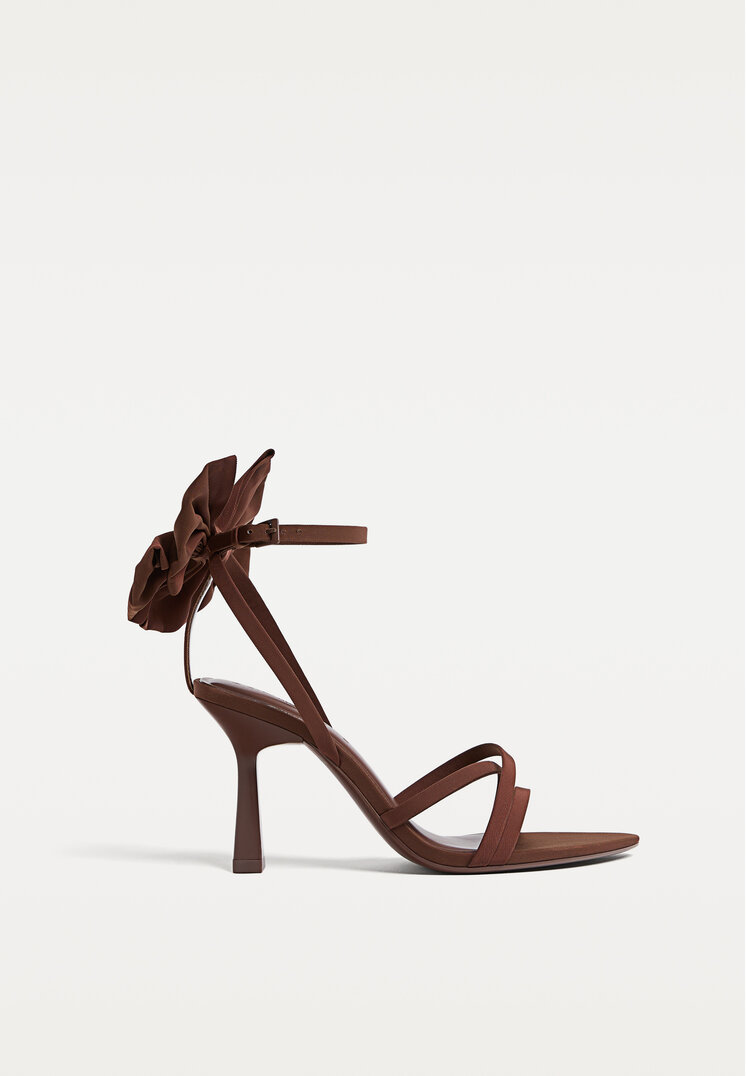 sandalias tacon lazo
