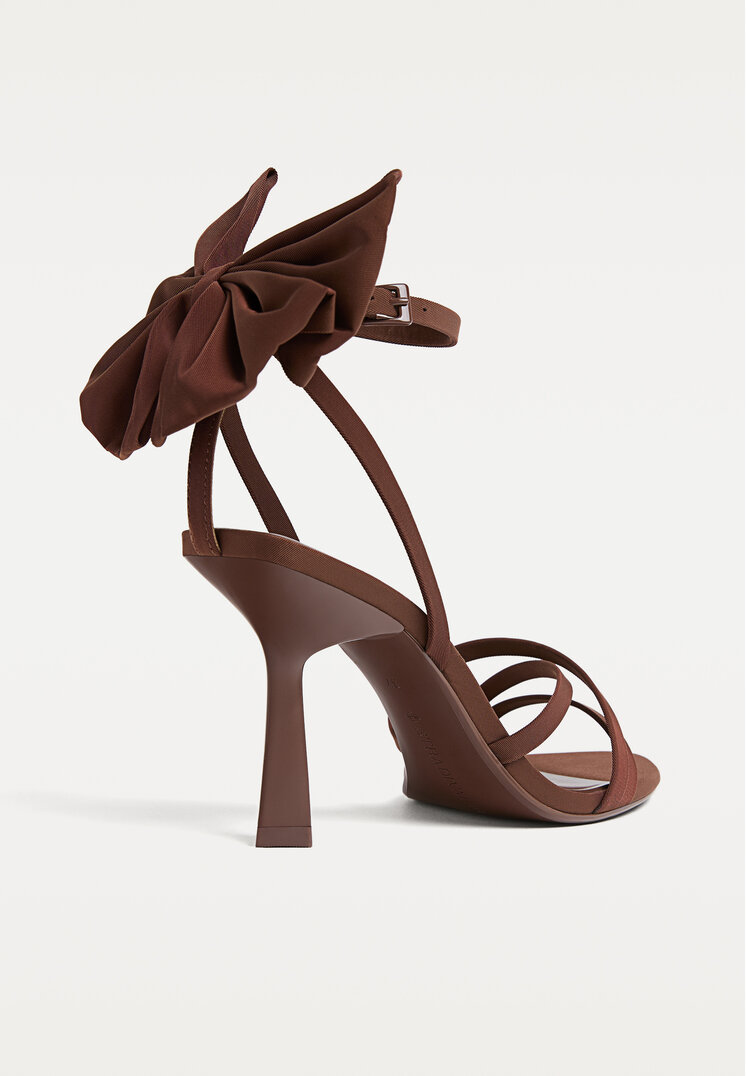 sandalias tacon lazo