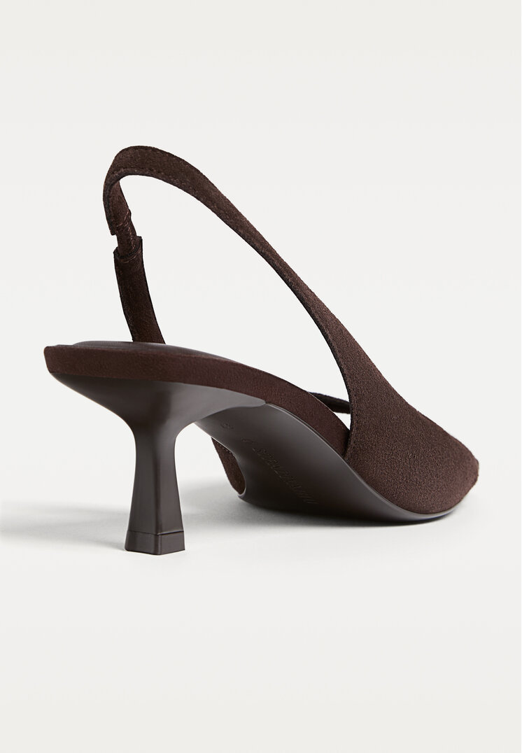 sandalias tacon piel