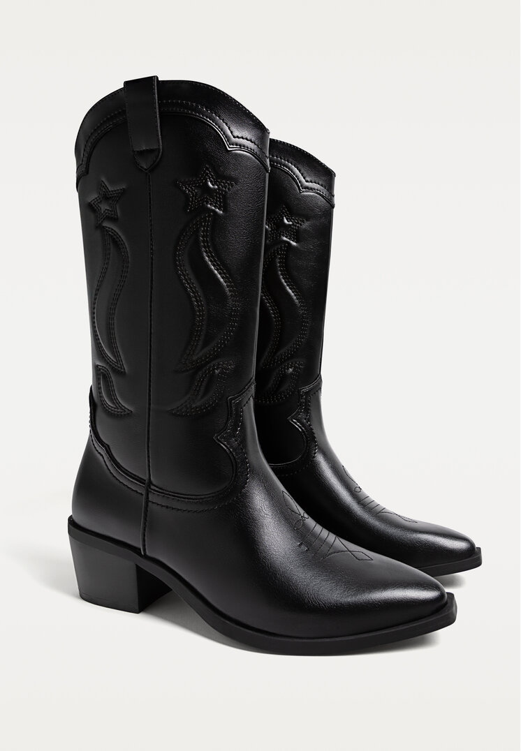 botas cowboy tacon
