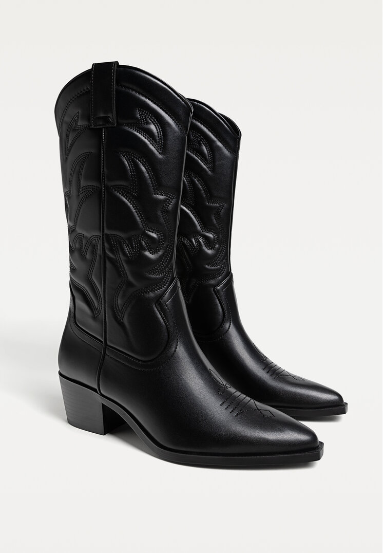 botas cowboy tacon