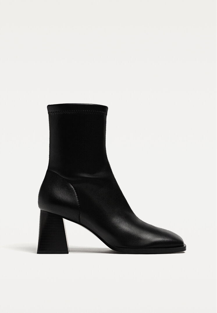 botines tacon medio stretch