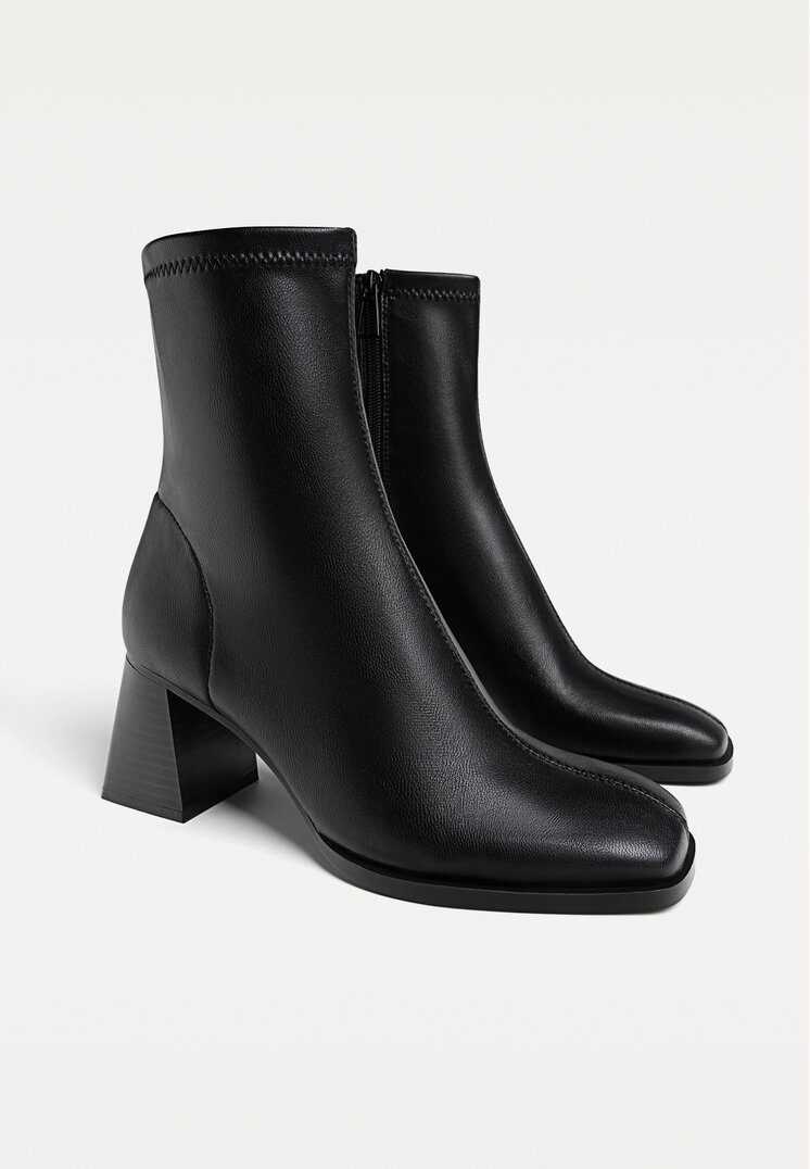 botines tacon medio stretch