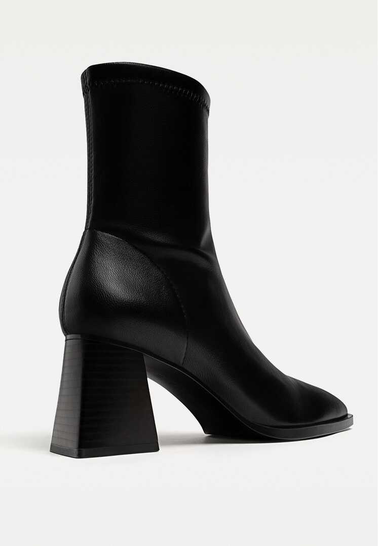 botines tacon medio stretch