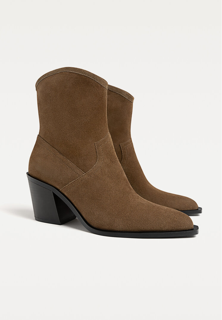 botines cowboy piel
