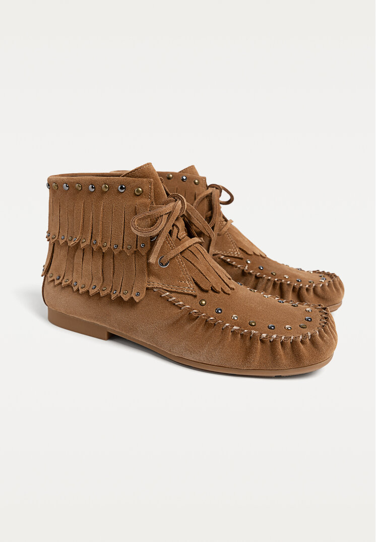 botines flecos serraje