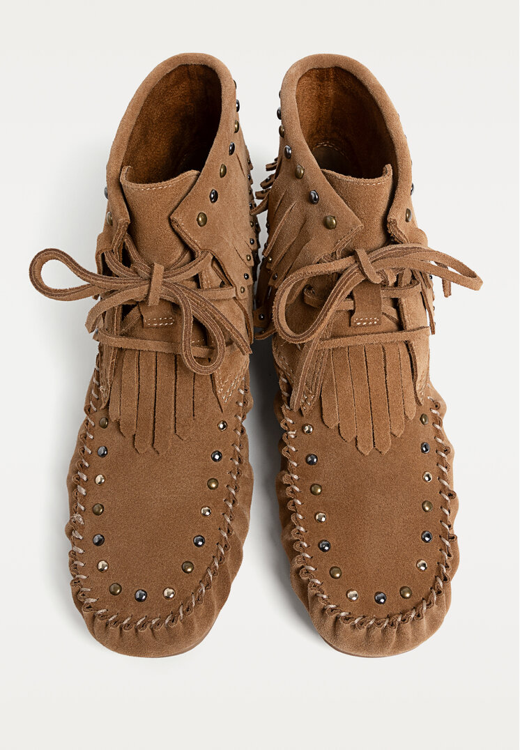 botines flecos serraje
