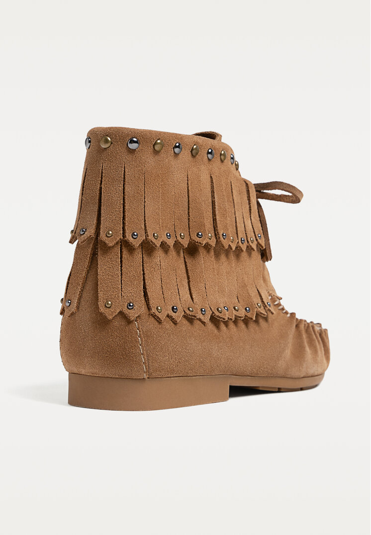 botines flecos serraje