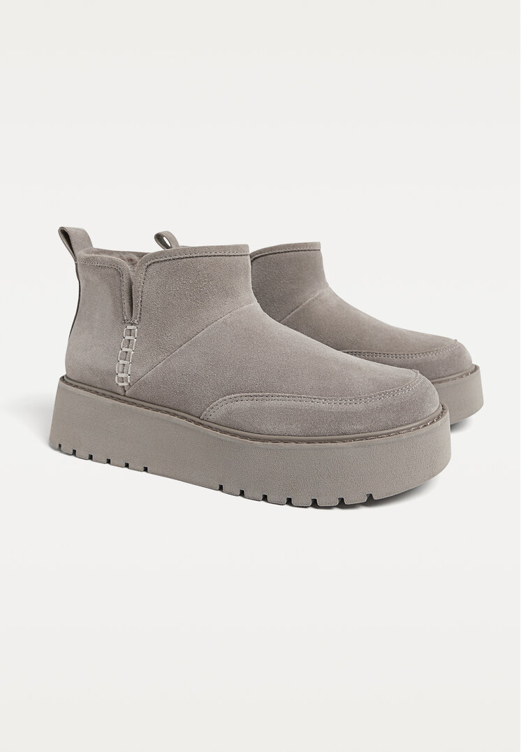 botines efecto pelo piel