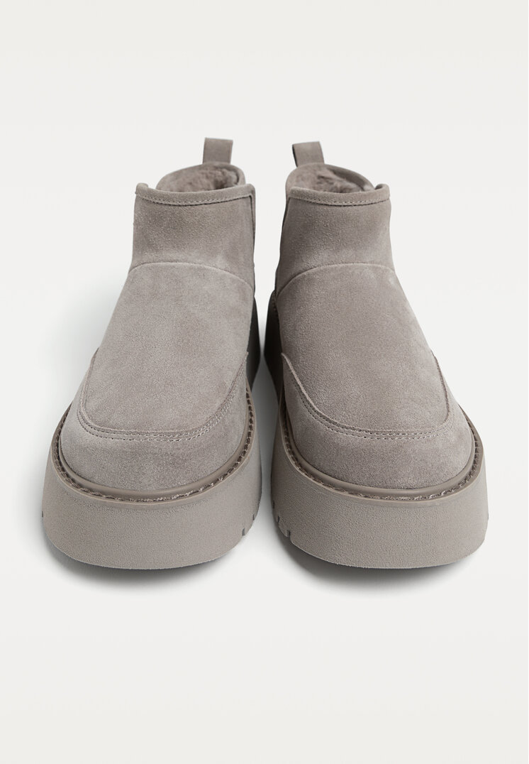 botines efecto pelo piel