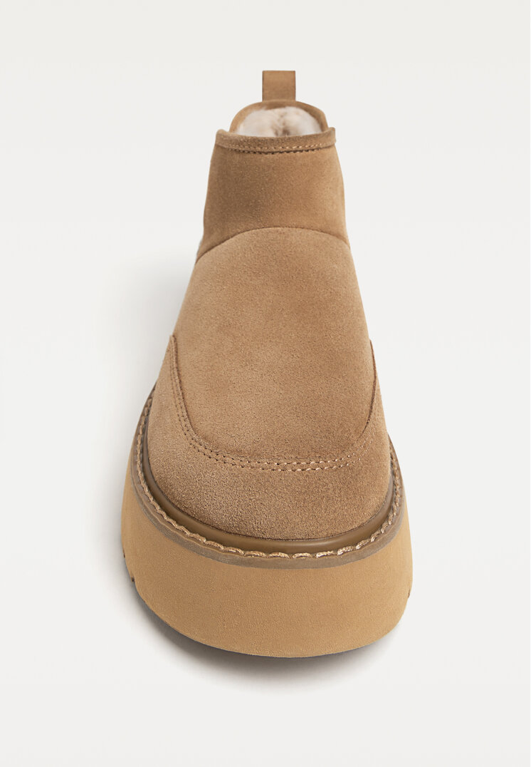 botines efecto pelo piel