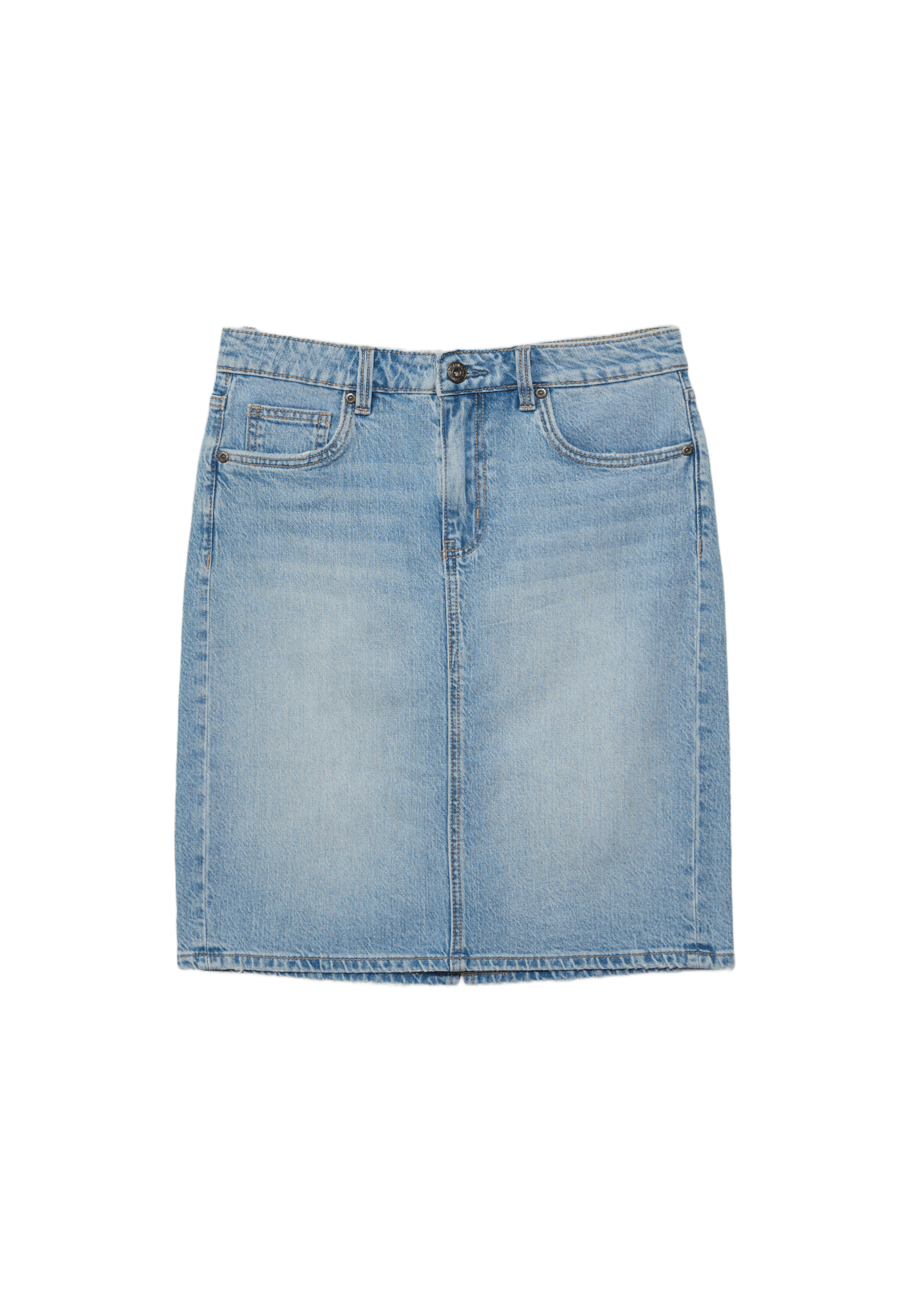 Denim midi skirt — MEDIUM LIGHT BLUE DENIM