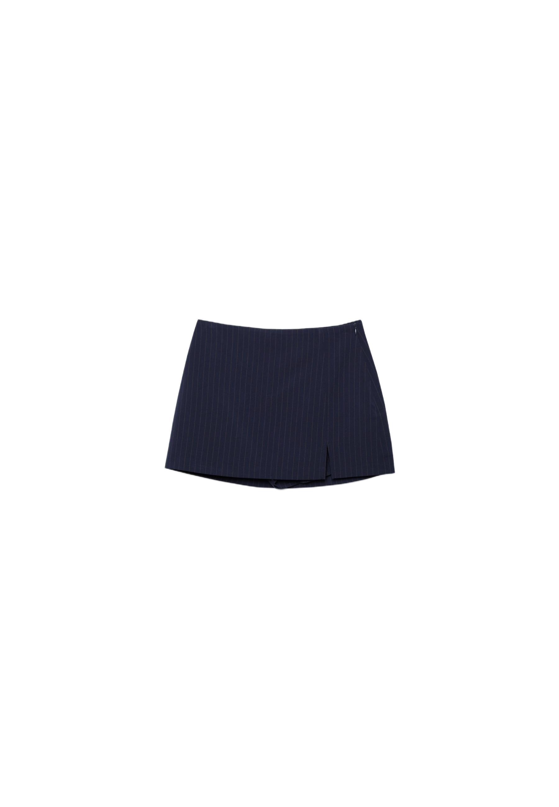 Skort with side split — Navy blue