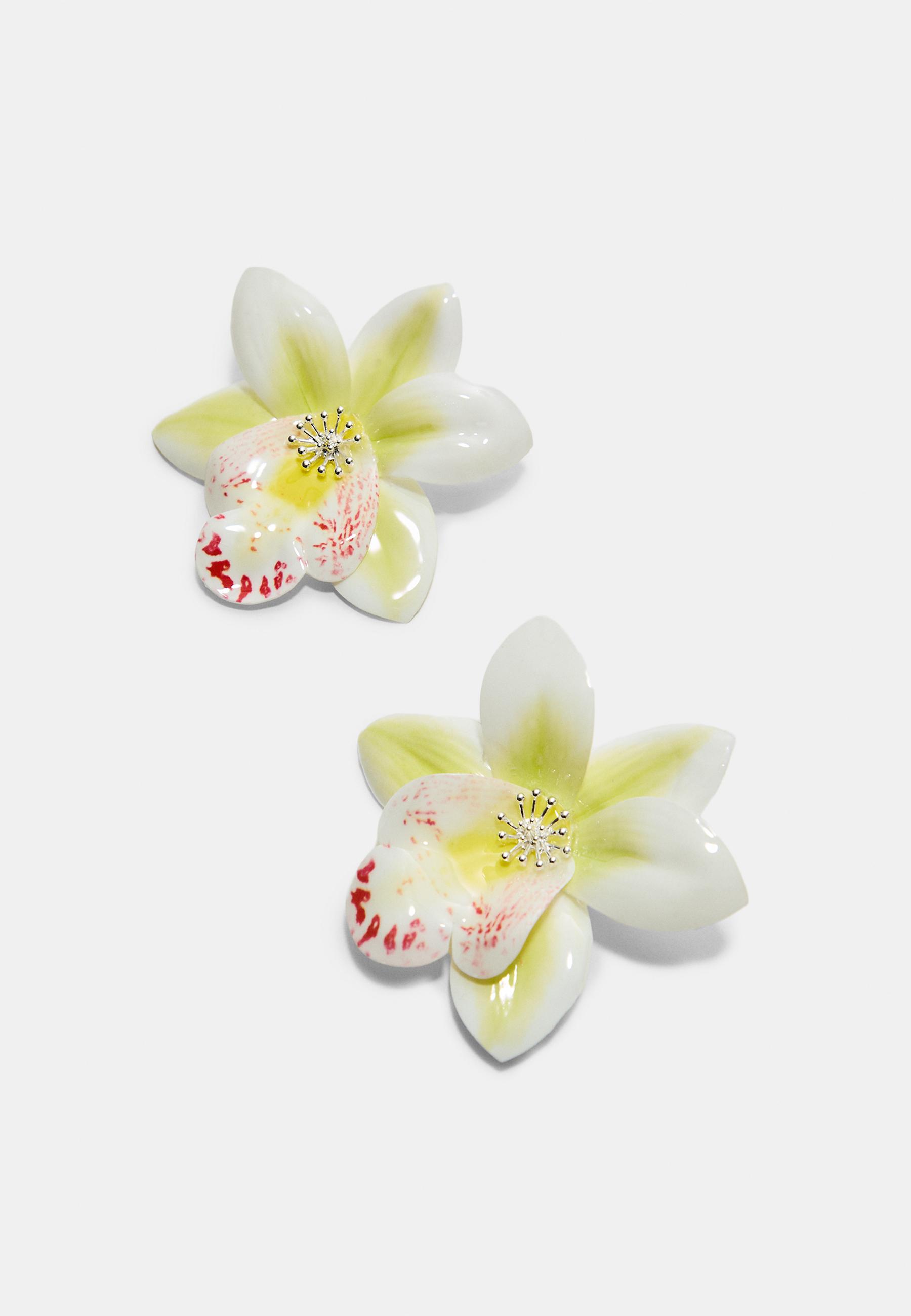 Orchid flower earrings - Women's fashion | Stradivarius Orchid flower earrings - Women's fashion | Stradivarius