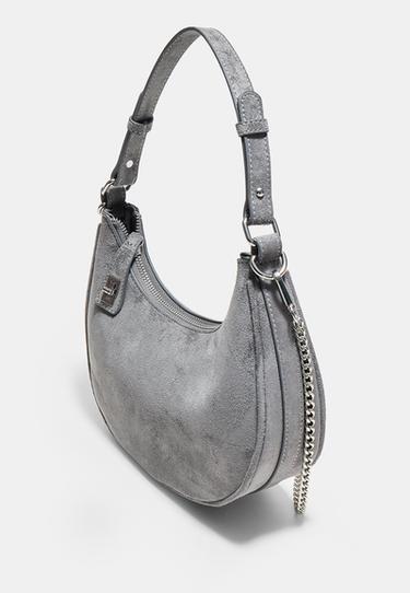 Shoulder bag with chain — Dark grey 4