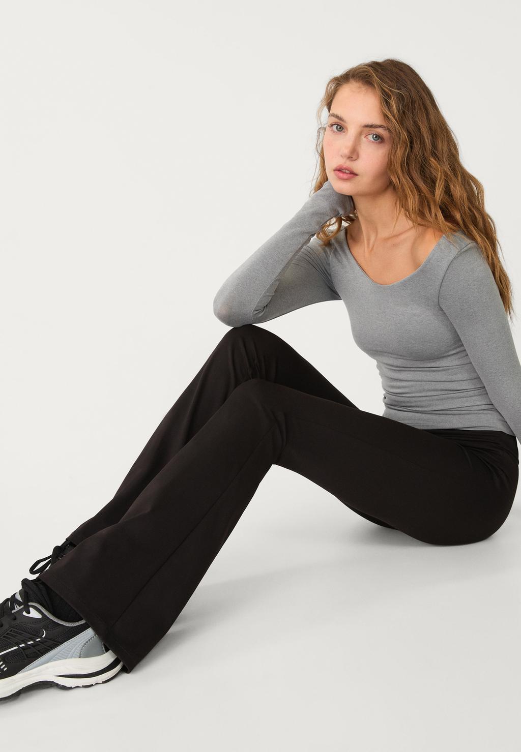 Figurformende Leggins-Schlaghose