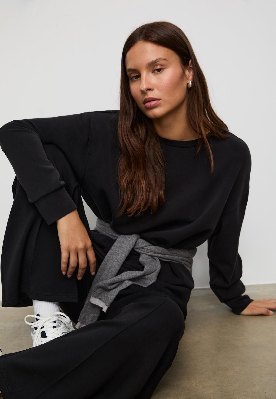 Stradivarius Sudadera Basica Gris Mujer Sudadera Básica Tacto