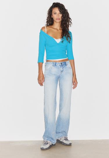 Low-rise straight jeans — MEDIUM LIGHT BLUE DENIM 2