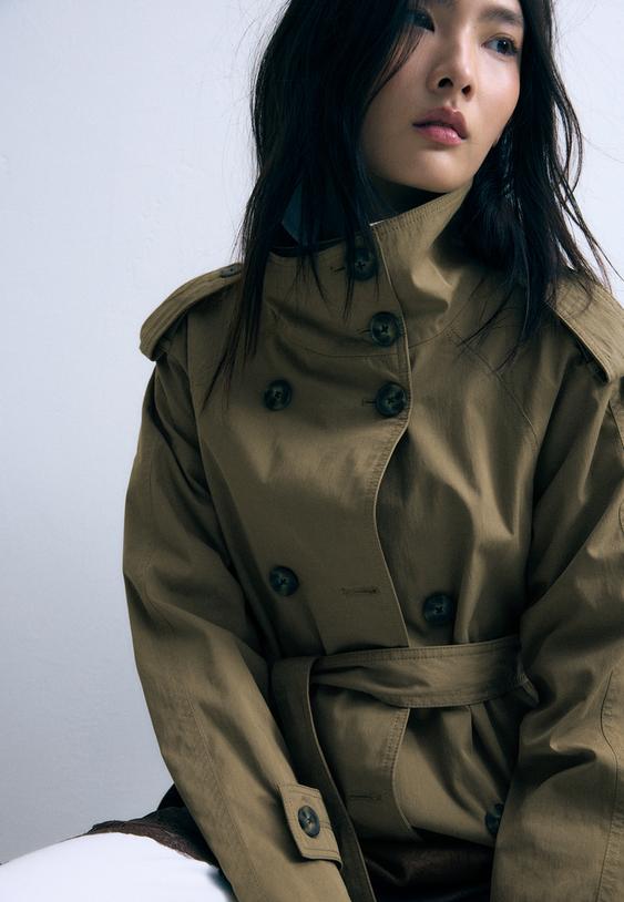 trench collo alto cintura