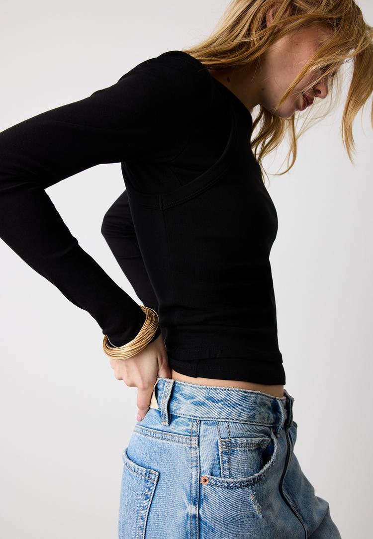 Stradivarius Βραχιόλι Με Πολλούς Κρίκους Χρυσαφί Os φωτογραφία