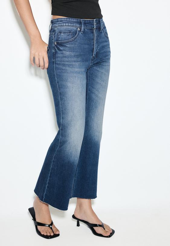 d78 jeans cropped boca de sino