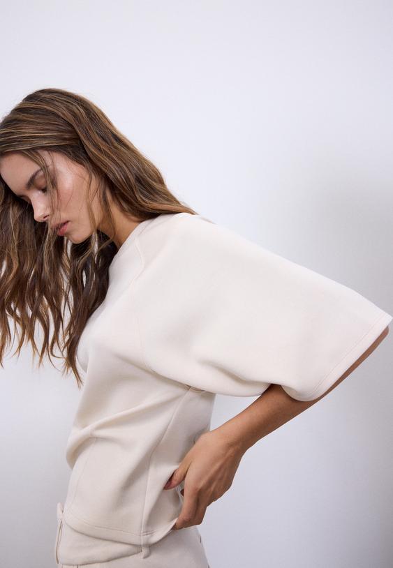 t shirt de manga curta de tato suave