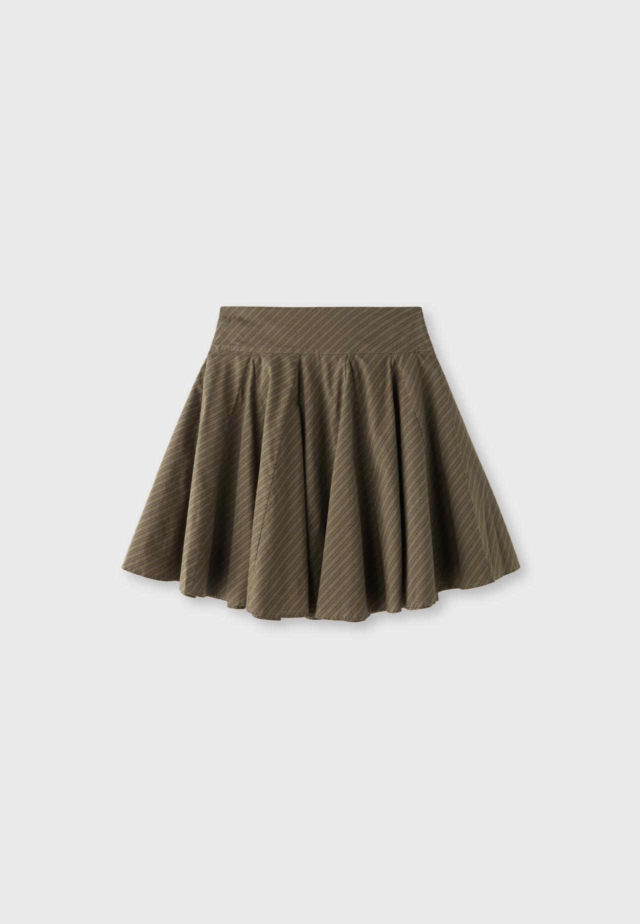 Mini skirt with godets — Brown