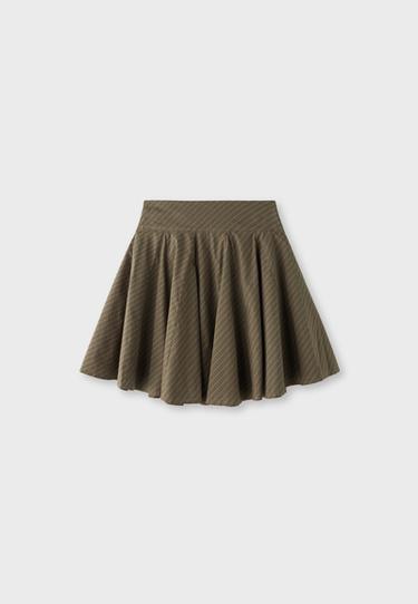 Mini skirt with godets — Brown 8