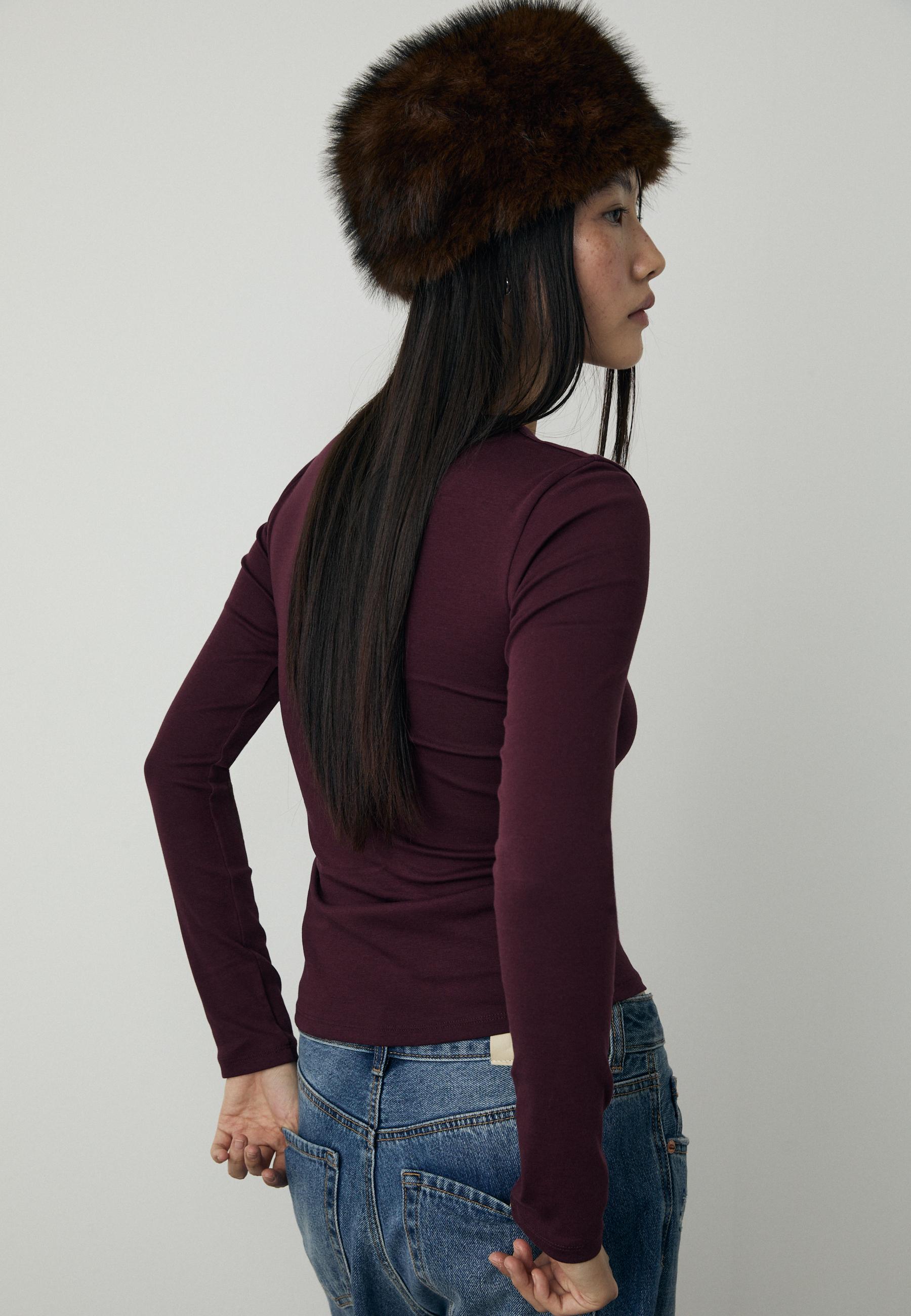 Basic long sleeve T-shirt — AUBERGINE