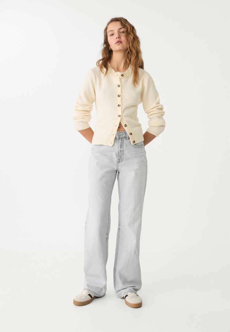 gilet maille boutons