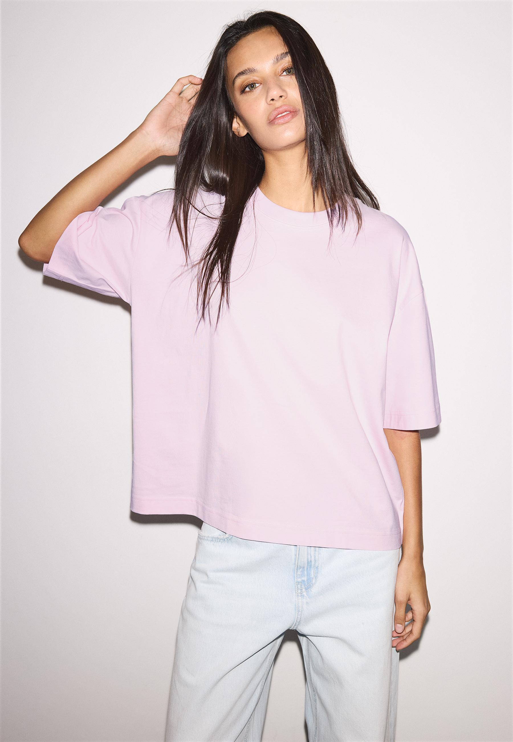 Oversize short sleeve T-shirt — Pastel pink