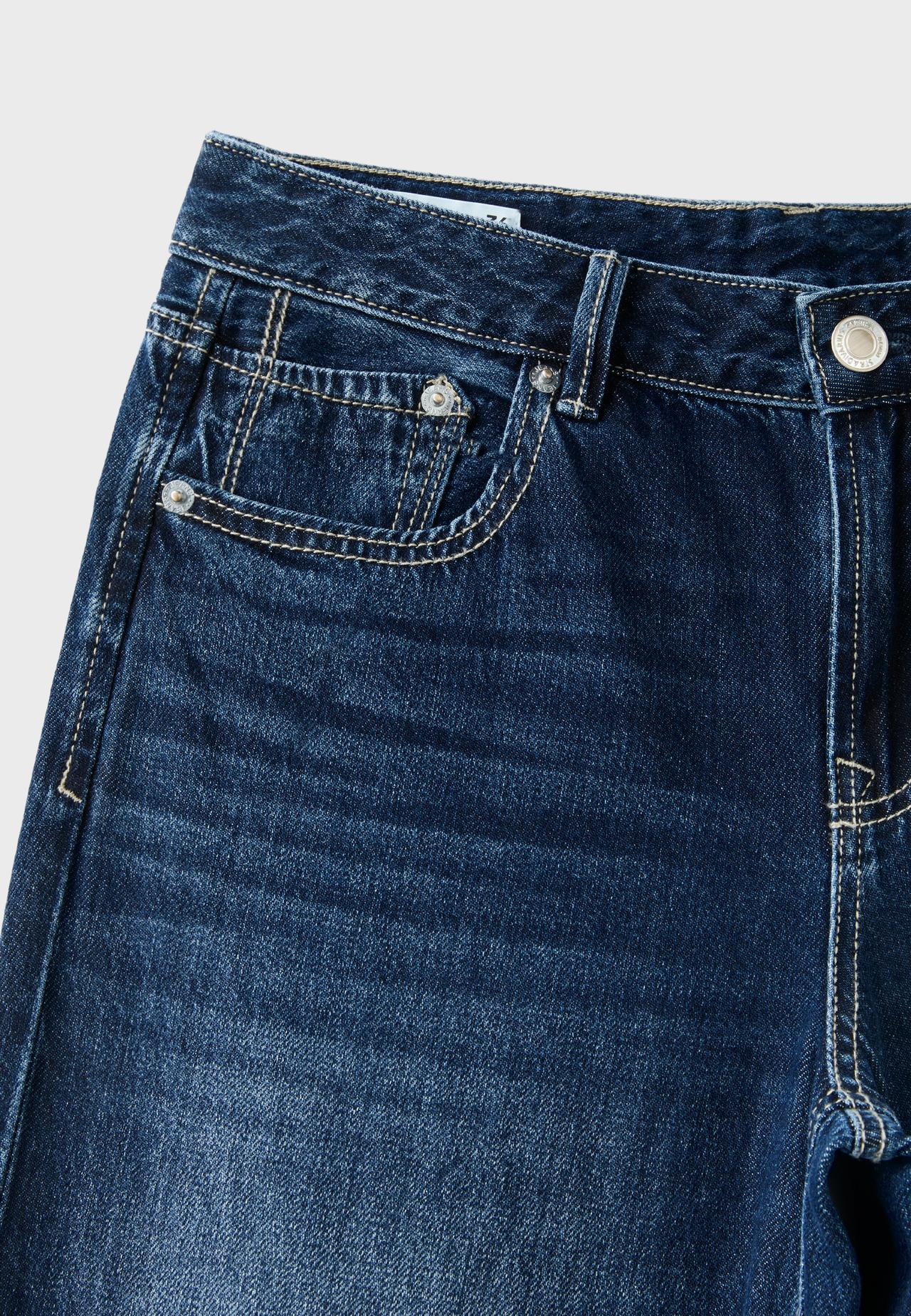 D91 low-rise wide-leg jeans — RINSE BLUE DENIM