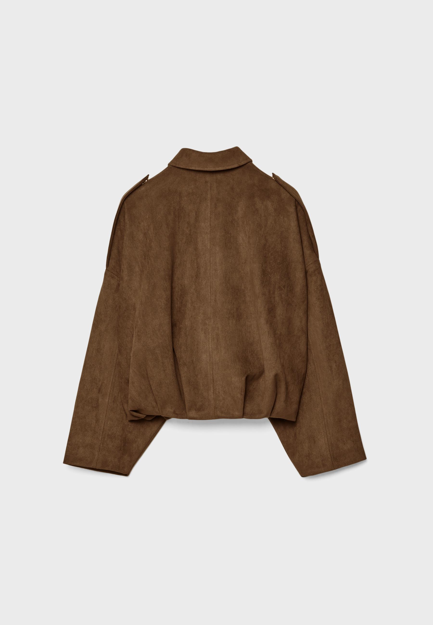 Faux Suede Balloon Jacket - Women's fashion | Stradivarius United