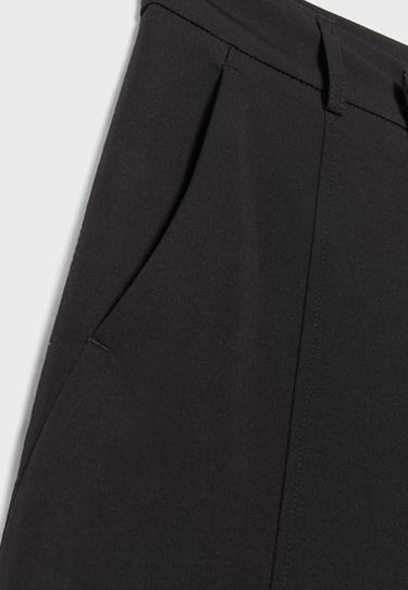 Cross-waist smart Bermuda shorts — Black 8