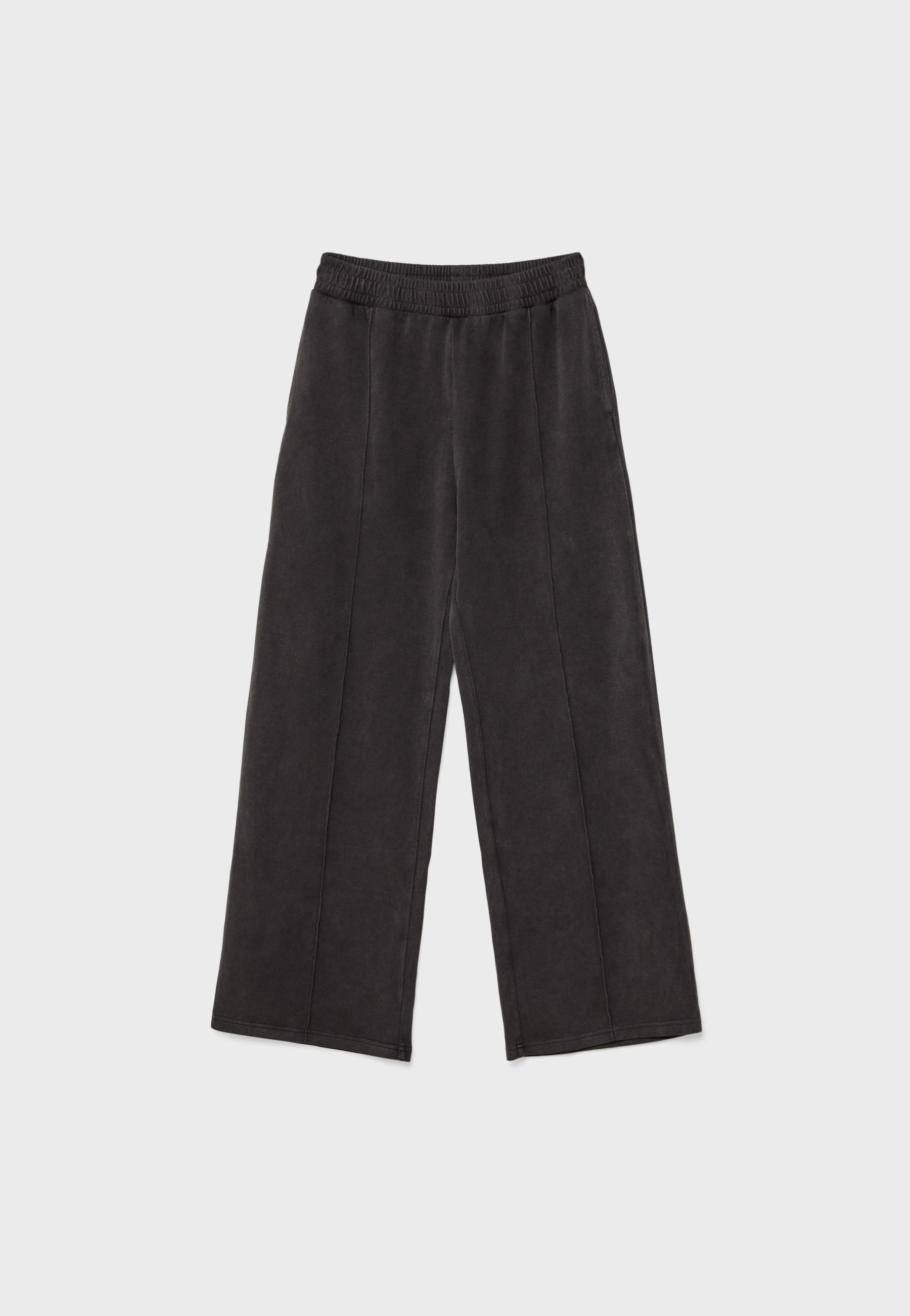 Soft-touch interlock jogger trousers — Dark grey