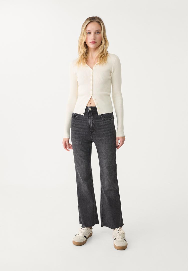 d78 jeans cropped flare
