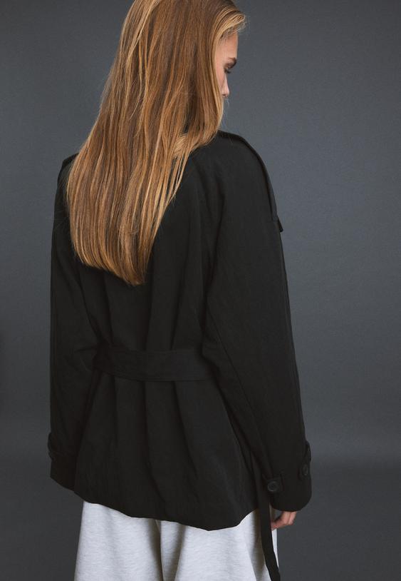Stradivarius Magas Nyakú Ballonkabát 0-001 S