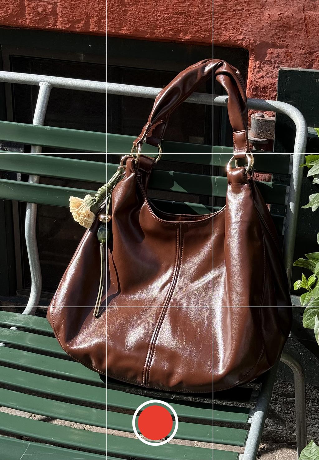 Bolso asa efecto piel