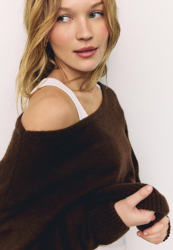 jersey punto cuello barca tacto suave